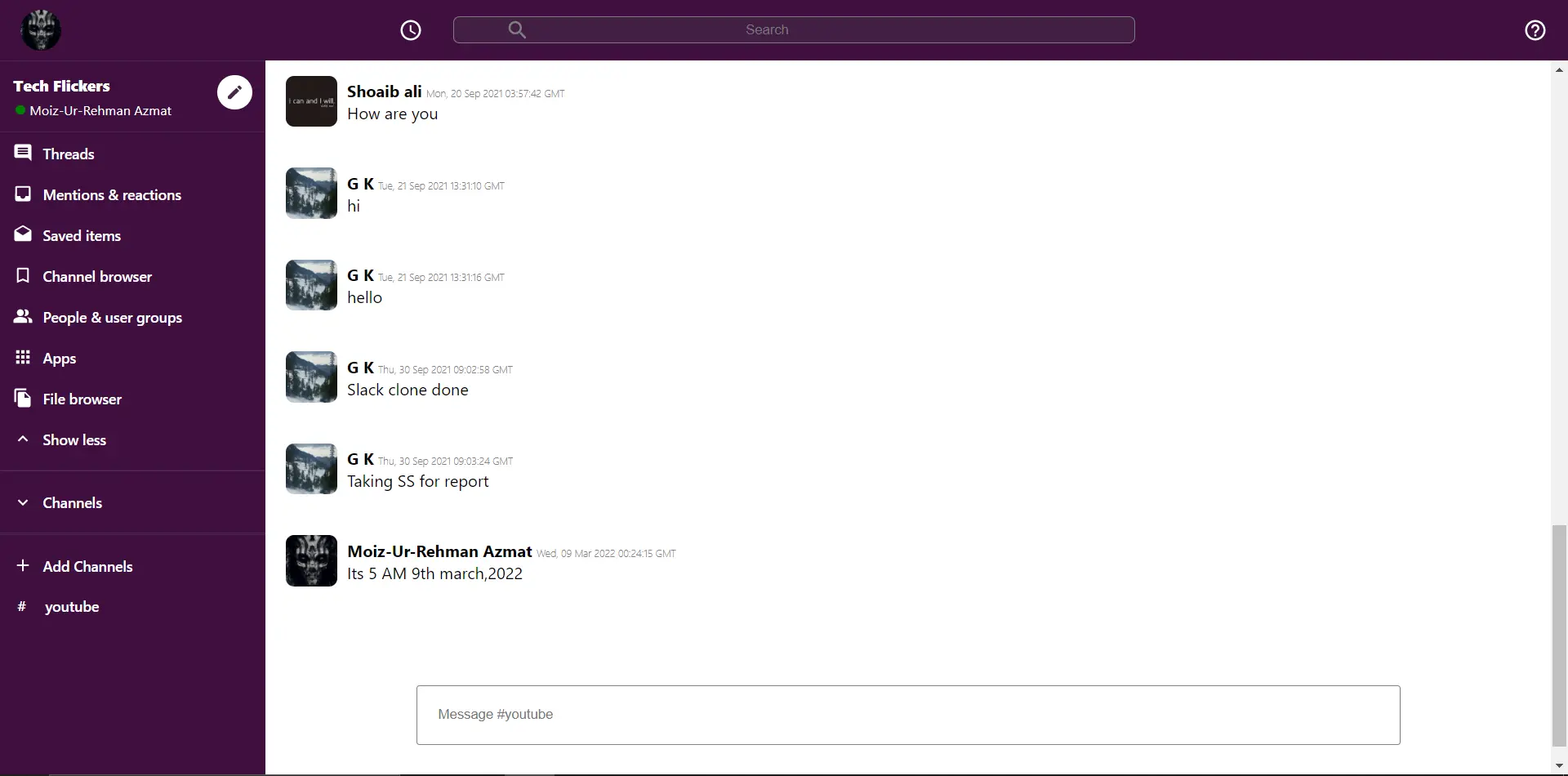 Slack clone1